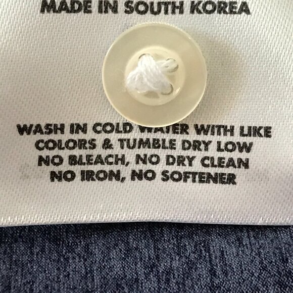 Rhoback Performance Polo Shirt Men L Blue Back the Blue Flag Short Sleeve Golf - Picture 11 of 12